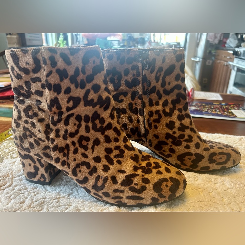 Fabulous Animal Print Ankle Boots, women size 10